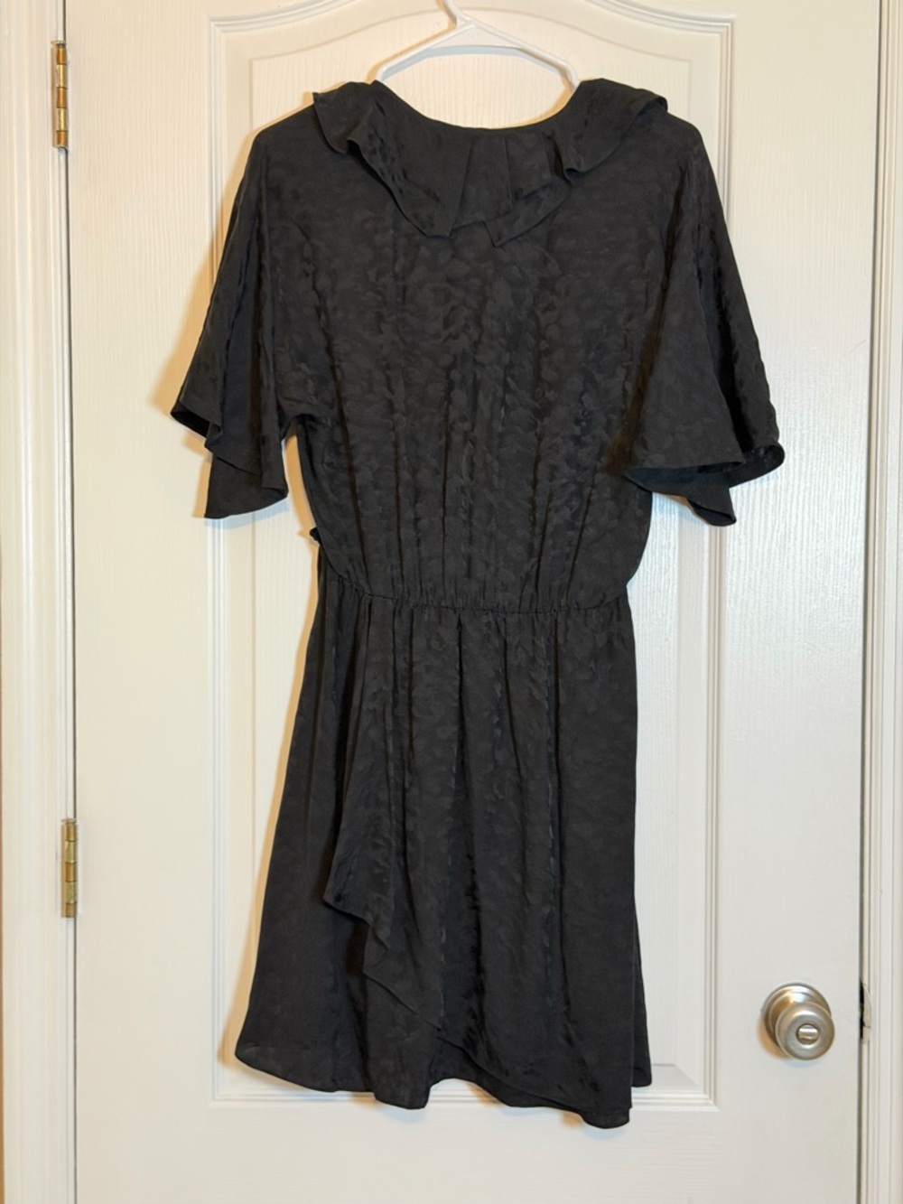 Zadig & Voltaire Rackyla 100% Silk Dress Black Leopard Jacquard Pattern Size S - Picture 7 of 8